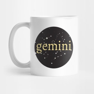Gemini Zodiac Sign Star Circle Mug
